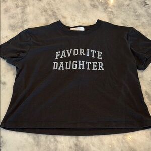 Favorite Daughter Black Short Sleeve Tee